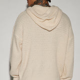 Suéter Icy Cold Cableknit Hooded - Crema