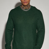 Suéter Say Less Cableknit Raglan - Verde Oscuro