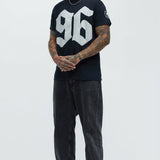 Camisa De Manga Corta 96 Globe Skull - Negro