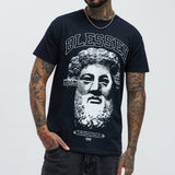 Camisa De Manga Corta Blessed Greeks - Negro