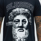 Camisa De Manga Corta Blessed Greeks - Negro