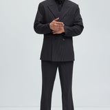 Pantalón Henry Pinstripe Straight - Negro