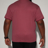 Camisa De Manga Corta Grindin - Vino Tinto