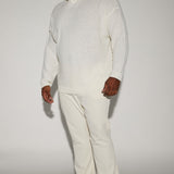 Suéter Say Less Cableknit Hooded - Blanco