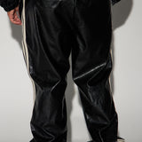 Pantalones de pista de imitación de cuero Baker - Negro/combinación