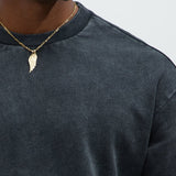 Sudadera Tyson Heavy Wash Crewneck - Deslavado Negro
