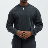 Sudadera Tyson Heavy Wash Crewneck - Deslavado Negro