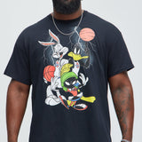 Camisa De Manga Corta Space Jams - Negro