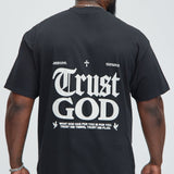 Camisa De Manga Corta Trust God - Negro