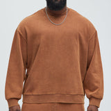 Sudadera Tyson Heavy Wash Crewneck - Dark Brown