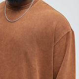 Sudadera Tyson Heavy Wash Crewneck - Dark Brown