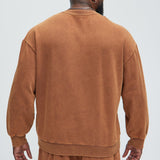 Sudadera Tyson Heavy Wash Crewneck - Dark Brown