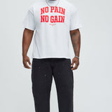 Camisa De Manga Corta No Pain No Gain - Blanco