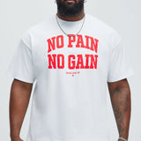 Camisa De Manga Corta No Pain No Gain - Blanco
