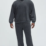 Sudadera Tyson Heavy Wash Crewneck - Deslavado Negro