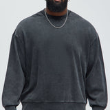 Sudadera Tyson Heavy Wash Crewneck - Deslavado Negro