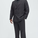 Pantalón Henry Pinstripe Straight - Negro