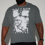 Camisa De Manga Corta Malcolm X Oversized - Negro