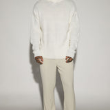 Suéter Say Less Cableknit Hooded - Blanco