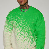 Suéter Two Tone Crewneck - Verde/Combinado