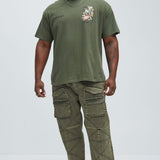 Camisa De Manga Corta Creativity Of Life - Verde Salvia