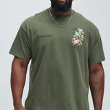 Camisa De Manga Corta Creativity Of Life - Verde Salvia