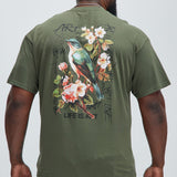 Camisa De Manga Corta Creativity Of Life - Verde Salvia