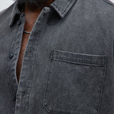 Camisa Hatton Denim Over - Deslavado Negro