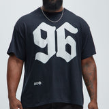 Camisa De Manga Corta 96 Globe Skull - Negro