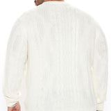 Suéter de punto clave de Drew- blanco.