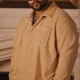 Camisa Luxury Knit Ribbed - Bronceado