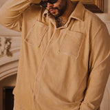Camisa Luxury Knit Ribbed - Bronceado
