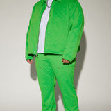 Pantalones de carpintero holgados con monograma de lujo - Verde