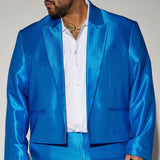 Americano de dinero chaqueta de traje recortada - Azul
