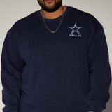 Suéter Cowboys Higher Education Fleece Crew Neck - Azul Marino/Combinado