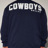 Suéter Cowboys Higher Education Fleece Crew Neck - Azul Marino/Combinado
