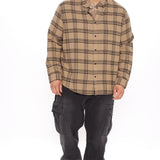 Camisa Three Line Long Sleeve Flannel - Caqui/Combo