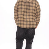 Camisa Three Line Long Sleeve Flannel - Caqui/Combo