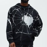 Sudadera Tyson Web Of Lies Oversized Zip - Negro