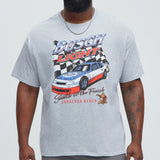 Camisa De Manga Corta Busch Light Racecar - Gris Suave