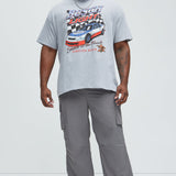 Camisa De Manga Corta Busch Light Racecar - Gris Suave