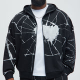 Sudadera Tyson Web Of Lies Oversized Zip - Negro