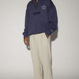 Camisa Cowboys Essential Quarter Zip Sweater - Azul Marino/Combinado