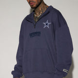 Camisa Cowboys Essential Quarter Zip Sweater - Azul Marino/Combinado