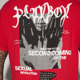 Playboy Bienvenido al Renacimiento Segunda Venida Camiseta de Manga Corta - Rojo