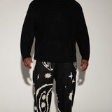 Suéter Say Less Cableknit Hooded - Negro