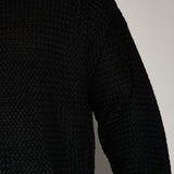 Suéter Say Less Cableknit Hooded - Negro