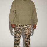 Suéter You Already Know Cableknit Hooded - Oliva