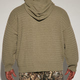 Suéter You Already Know Cableknit Hooded - Oliva