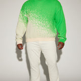 Suéter Two Tone Crewneck - Verde/Combinado